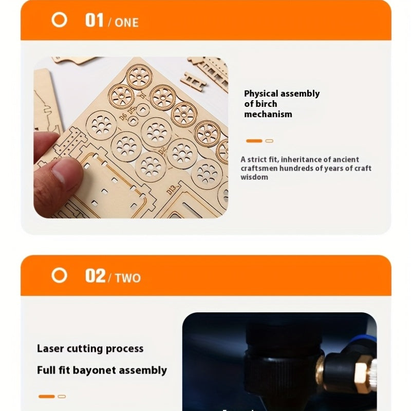 Locomotive en Bois 282 Pièces – Kit Créatif DIY