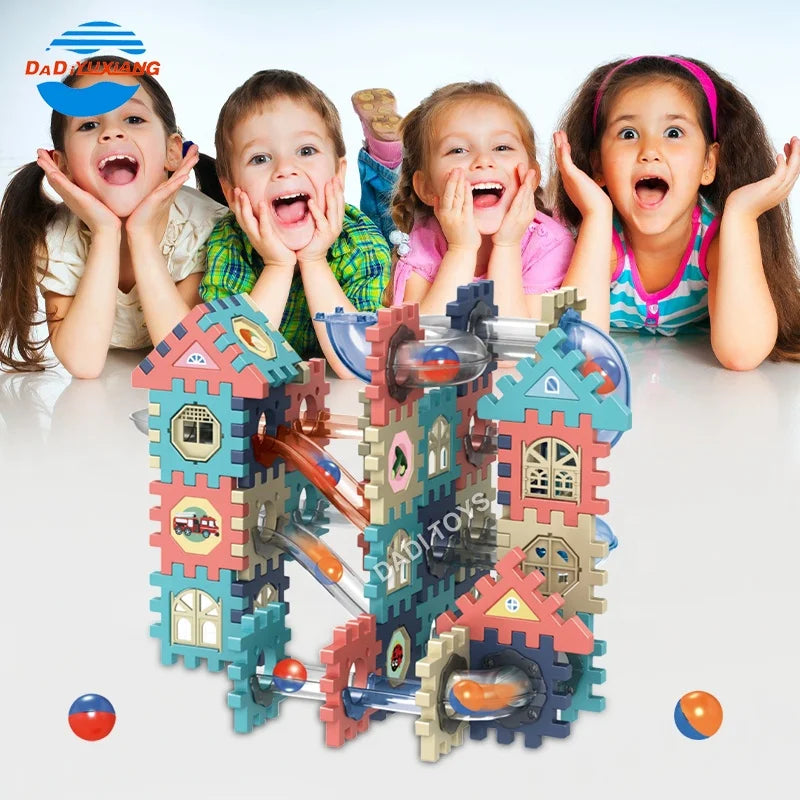 Jeu de Construction Pipeline en Plastique – Circuit à Billes et Blocs Rolling