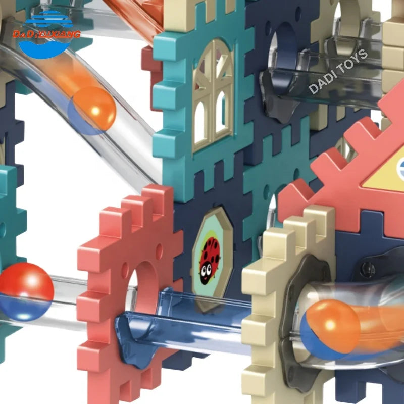 Jeu de Construction Pipeline en Plastique – Circuit à Billes et Blocs Rolling