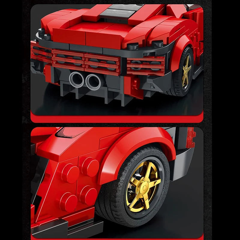 Maquette Voiture de Course 1:24 – 306 Briques Style Ferrari Daytona, Jeu de Construction Technique