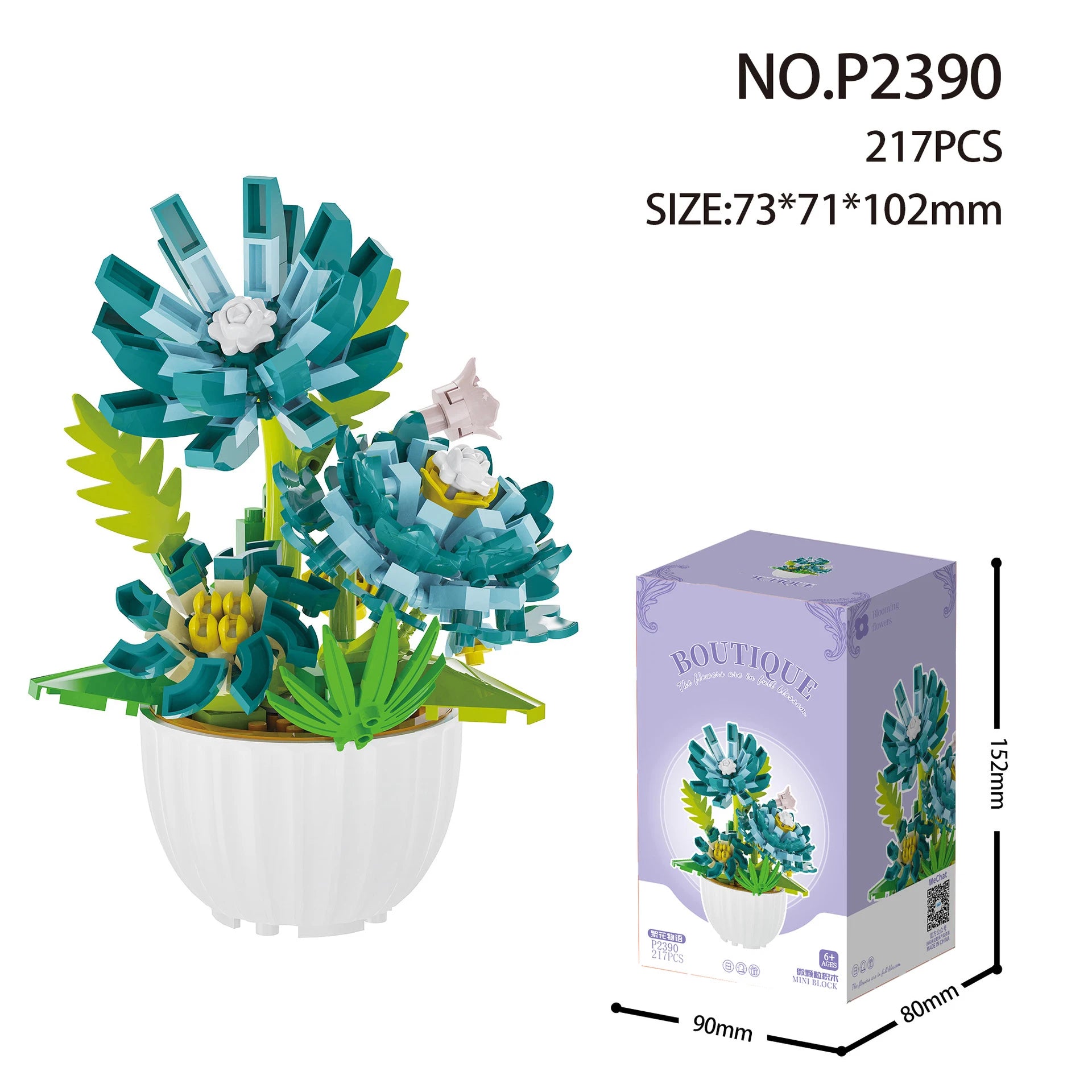 Bouquet de fleurs Micro particules blocs de construction - Fleurs Mini briques