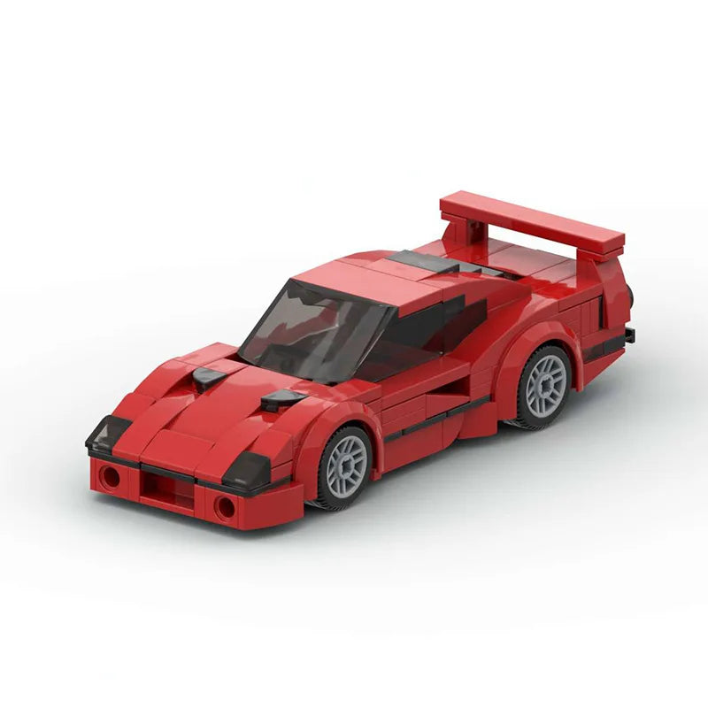 Buildmoc Technical Car Speed Red Supercar Bricks Model Building Blocks Toys for Children Boys Gifts Toy City Car