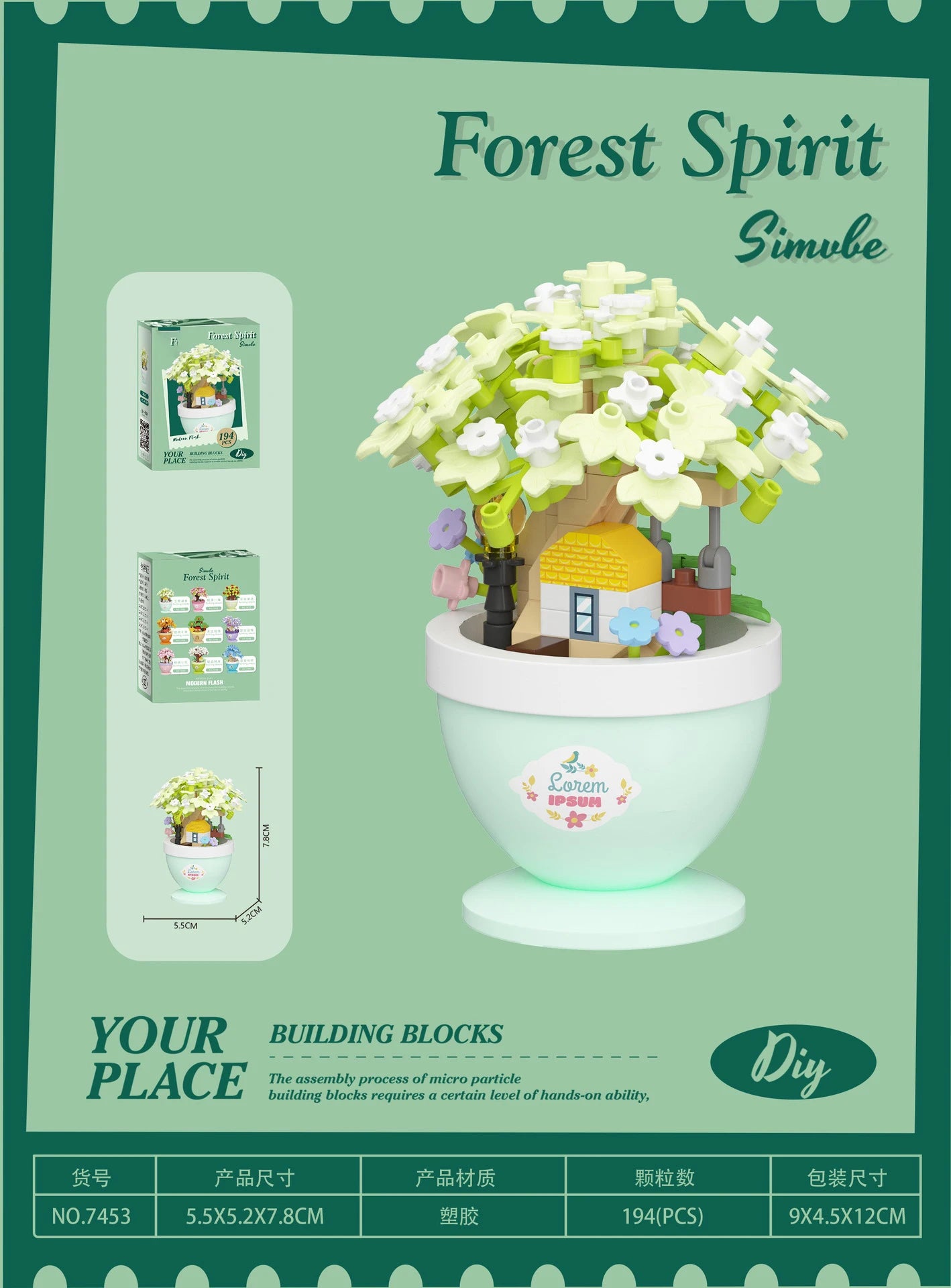 Bouquet de fleurs Micro particules blocs de construction - Fleurs Mini briques