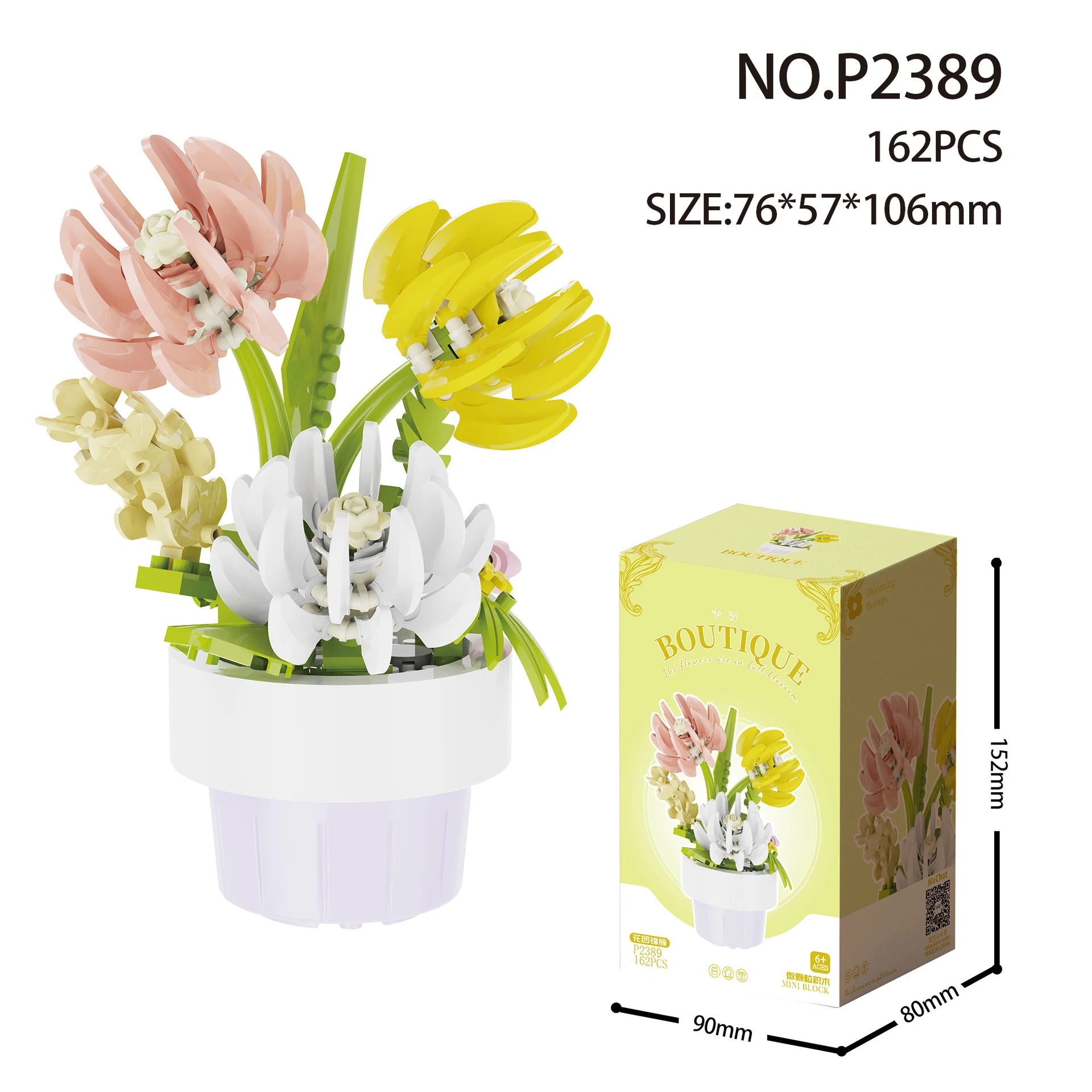 Bouquet de fleurs Micro particules blocs de construction - Fleurs Mini briques