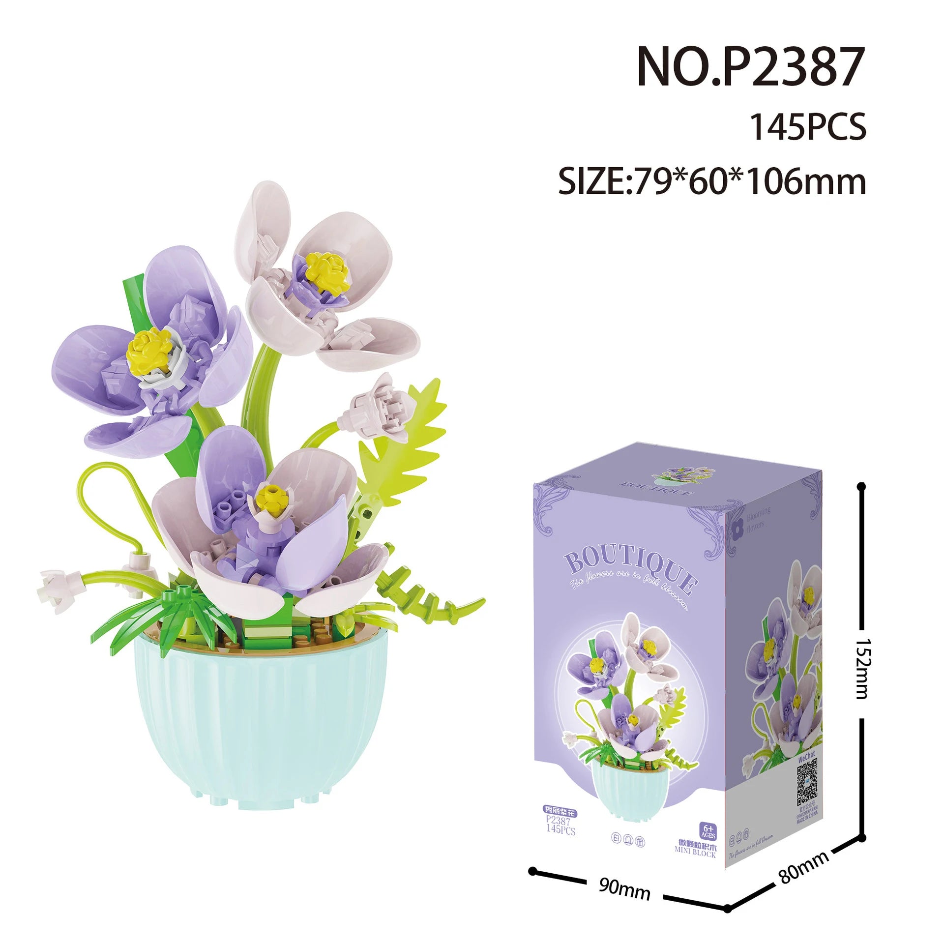 Bouquet de fleurs Micro particules blocs de construction - Fleurs Mini briques