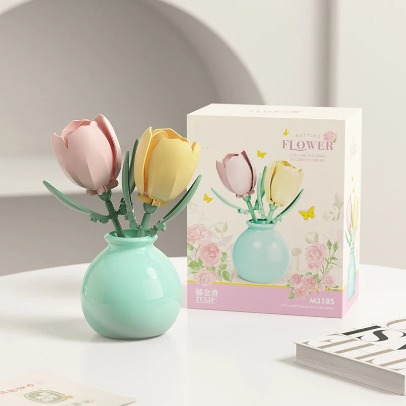 Bouquet de fleurs Micro particules blocs de construction - Fleurs Mini briques