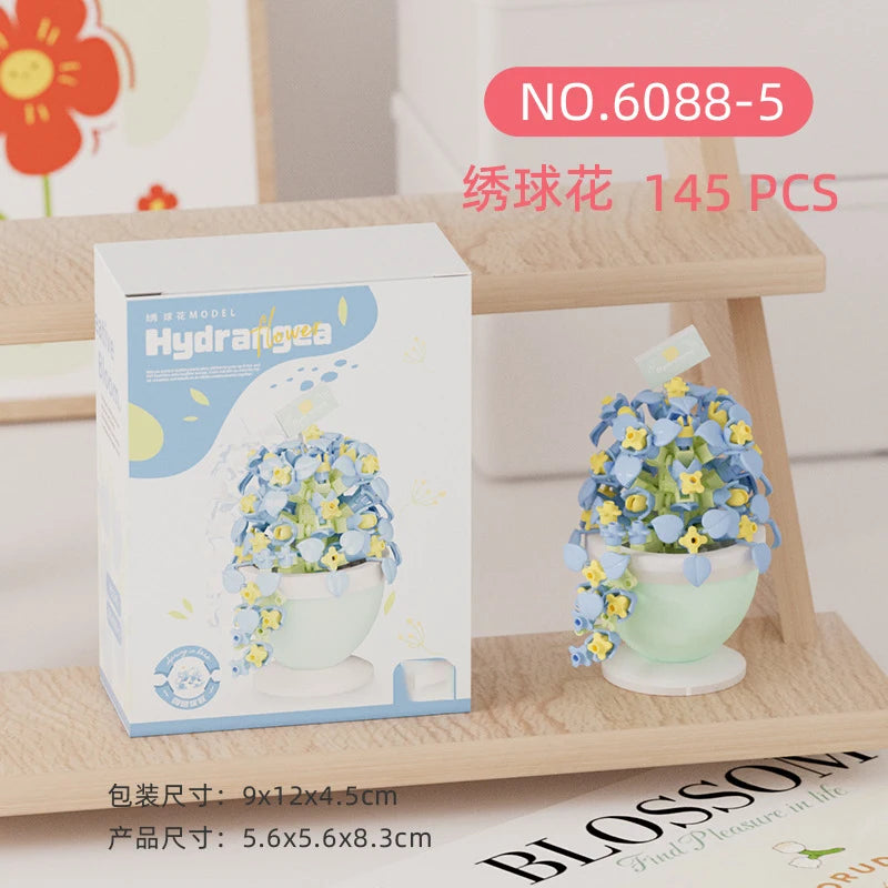 Bouquet de fleurs Micro particules blocs de construction - Fleurs Mini briques