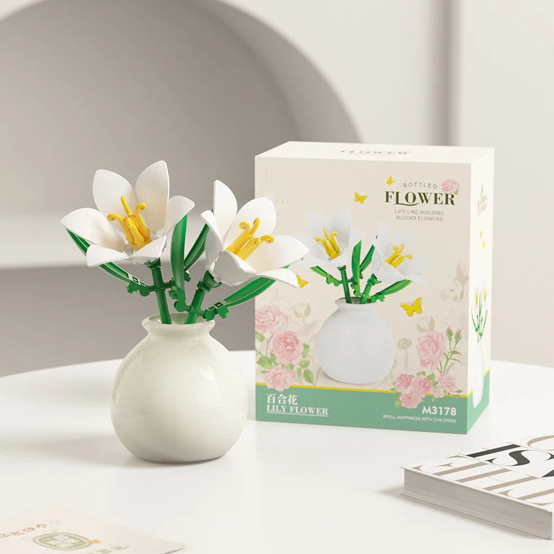 Bouquet de fleurs Micro particules blocs de construction - Fleurs Mini briques