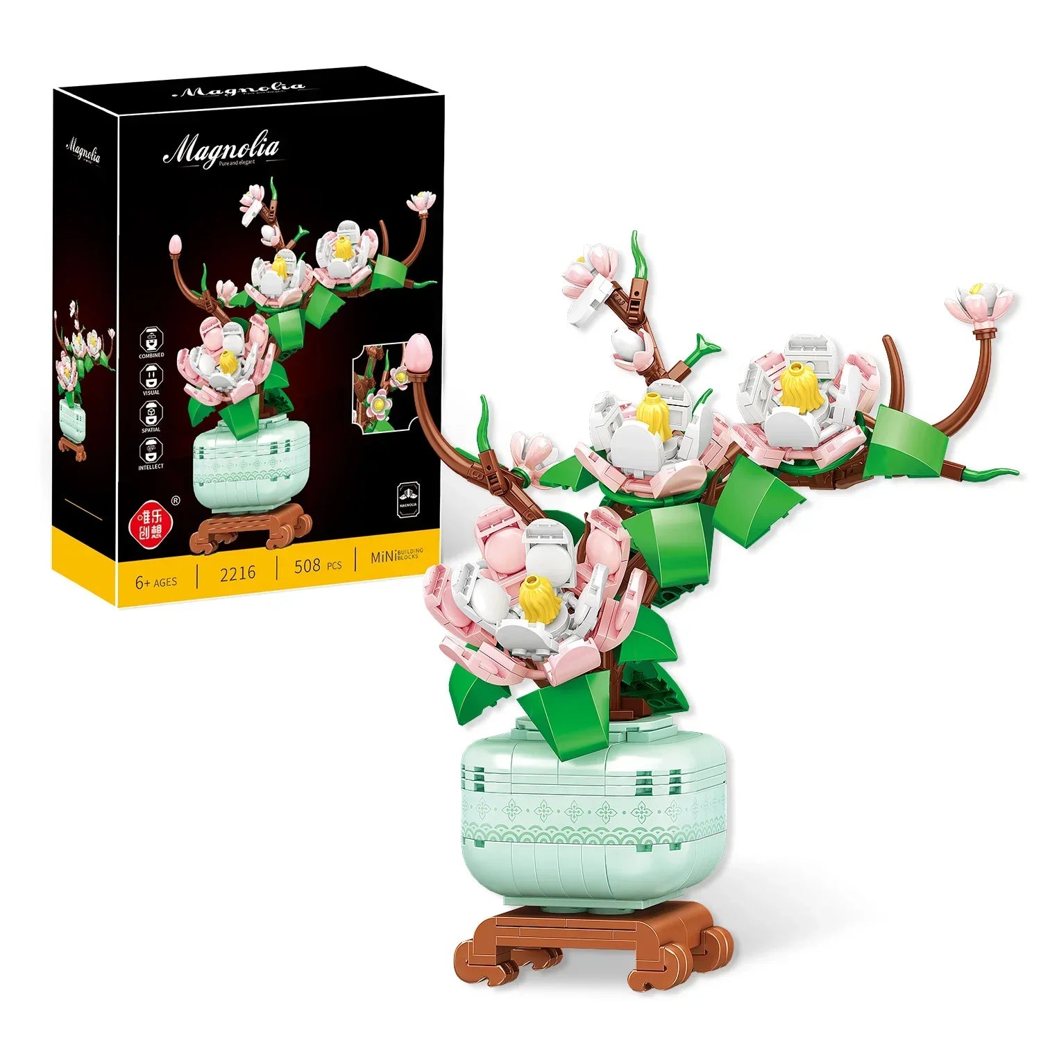 Bricolage créatif décoration - blocs de construction fleurs artificielles