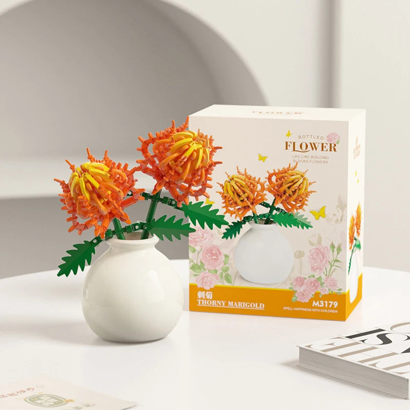 Bouquet de fleurs Micro particules blocs de construction - Fleurs Mini briques