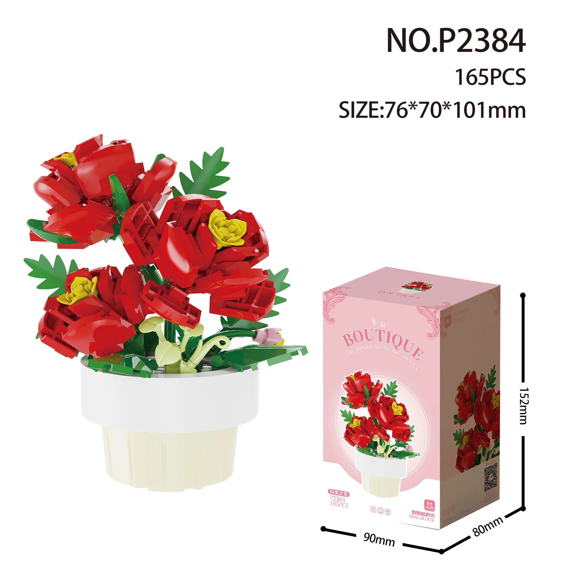 Bouquet de fleurs Micro particules blocs de construction - Fleurs Mini briques