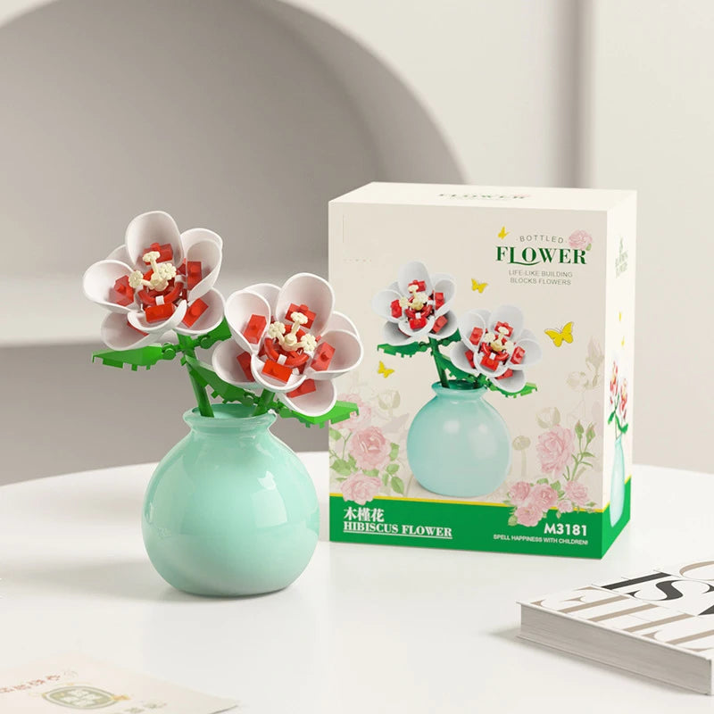 Bouquet de fleurs Micro particules blocs de construction - Fleurs Mini briques