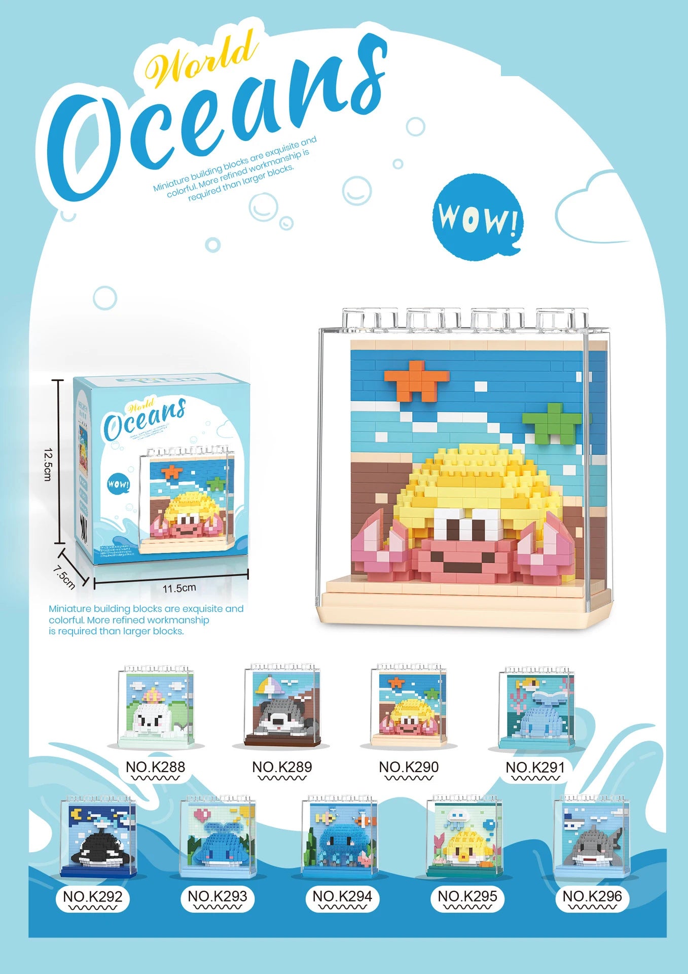 Animals Fish Bricks Construction Set for Adults Ocean Small Particle Assembled Diamond Building Blocks for Children 6 Years Gift