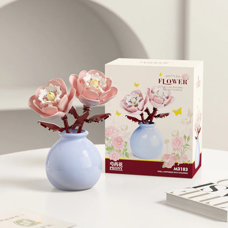 Bouquet de fleurs Micro particules blocs de construction - Fleurs Mini briques