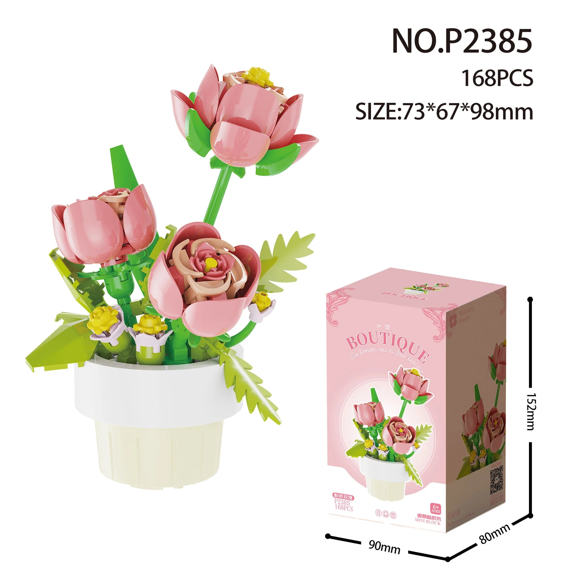 Bouquet de fleurs Micro particules blocs de construction - Fleurs Mini briques