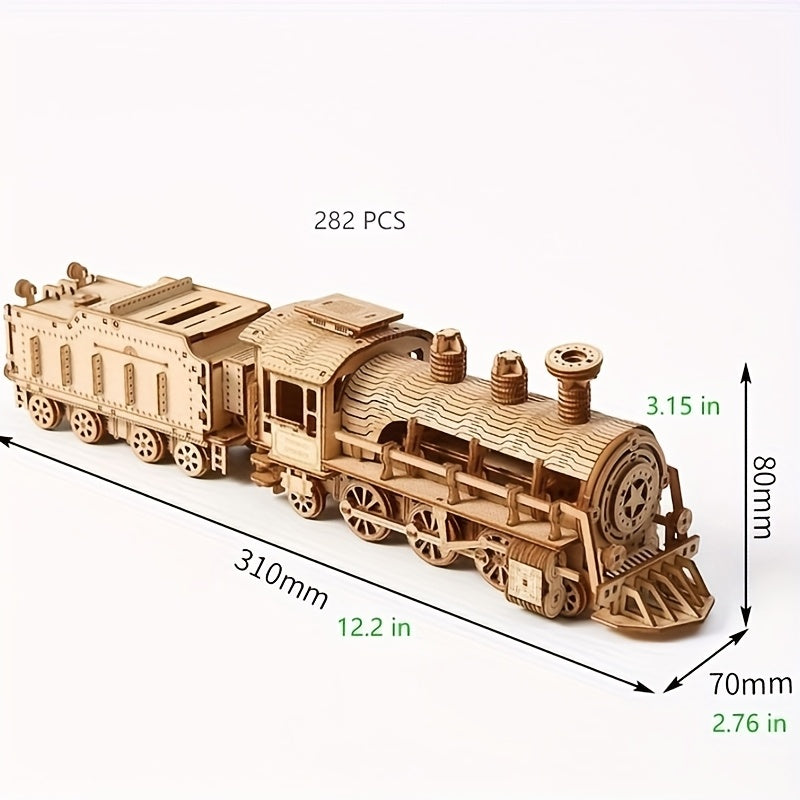 Locomotive en Bois 282 Pièces – Kit Créatif DIY